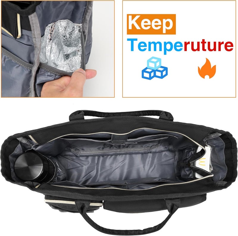 Rabjen Laptop Tote Bag, Middle Size Computer Messenger Teacher Bag with 15.6'' Padded Laptop Sleeve | Middle Size, 15.6'', Padded Laptop Sleeve, Middle Size, 15.6'', Padded Laptop Sleeve - Image 4